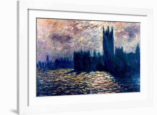 Londres de Parlement-Claude Monet-Framed Art Print