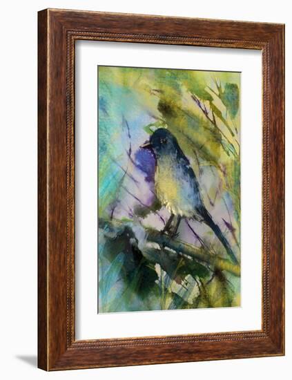 Lone bird-Claire Westwood-Framed Art Print