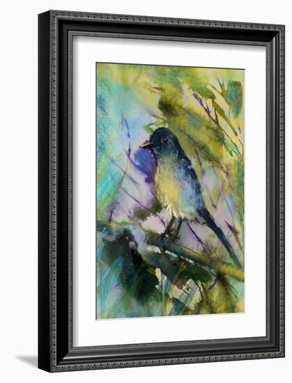 Lone bird-Claire Westwood-Framed Art Print