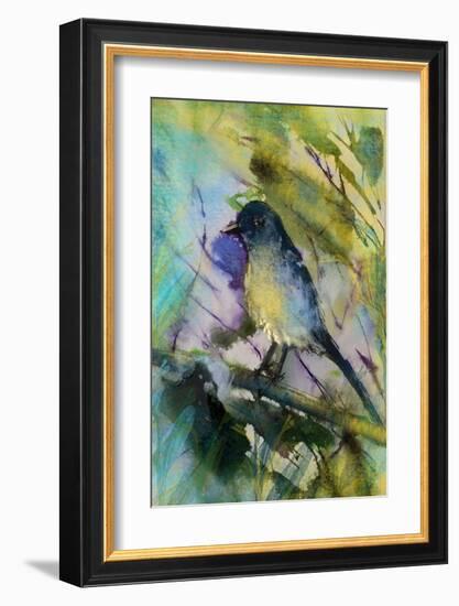 Lone bird-Claire Westwood-Framed Art Print