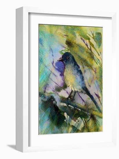 Lone bird-Claire Westwood-Framed Art Print