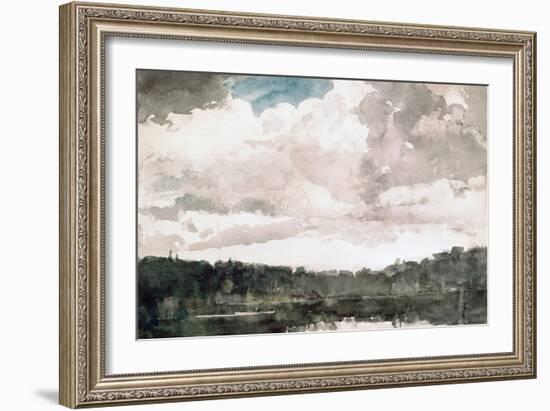 Lone Boat, North Woods Club, Adirondacks-Winslow Homer-Framed Giclee Print