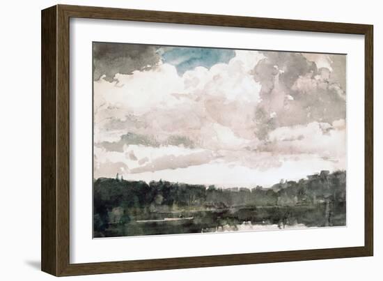 Lone Boat, North Woods Club, Adirondacks-Winslow Homer-Framed Giclee Print