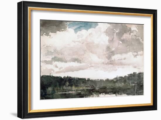 Lone Boat, North Woods Club, Adirondacks-Winslow Homer-Framed Giclee Print