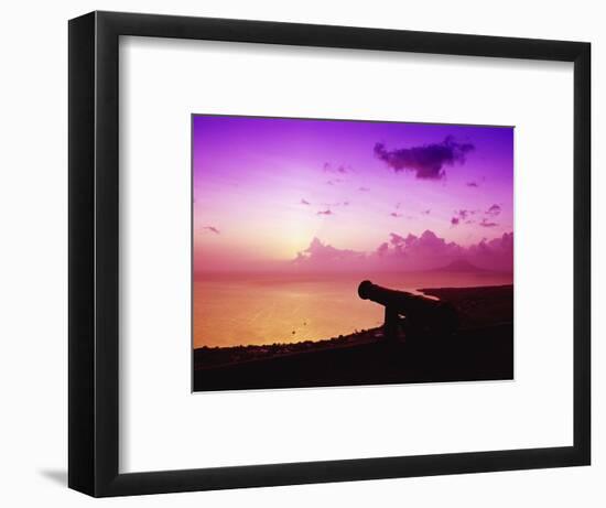 Lone Brimstone Hill Fortress Cannon at Sunset-Bob Krist-Framed Photographic Print