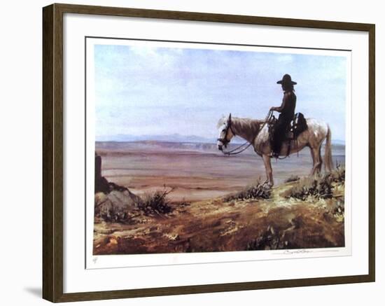 Lone Cowboy-Dan Bodelson-Framed Limited Edition