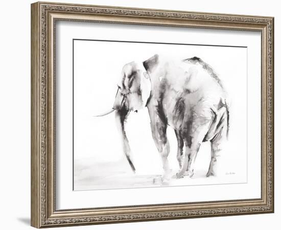 Lone Elephant Gray Crop-Aimee Del Valle-Framed Art Print