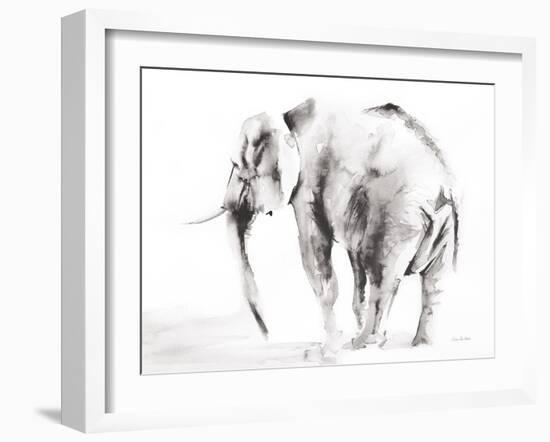 Lone Elephant Gray Crop-Aimee Del Valle-Framed Art Print