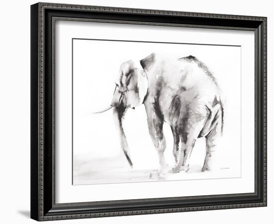 Lone Elephant Gray Crop-Aimee Del Valle-Framed Art Print