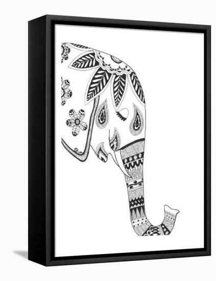 Lone Elephant-Pam Varacek-Framed Stretched Canvas