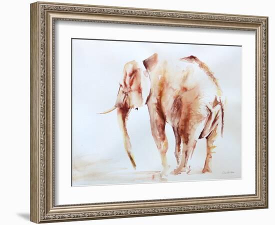 Lone Elephant-Aimee Del Valle-Framed Art Print