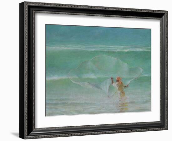 Lone Fisherman 2019-Lincoln Seligman-Framed Giclee Print