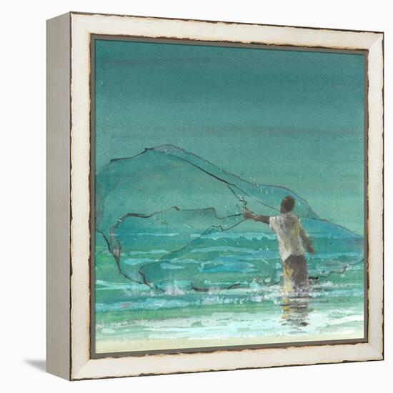 Lone Fisherman 3, 2015-Lincoln Seligman-Framed Premier Image Canvas