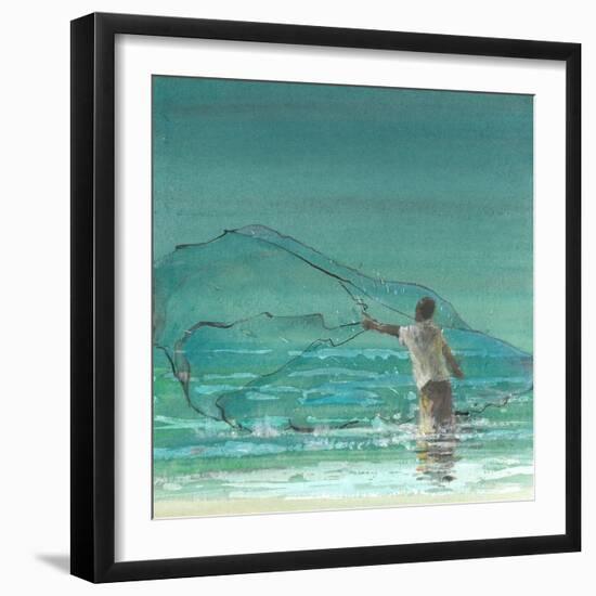 Lone Fisherman 3, 2015-Lincoln Seligman-Framed Giclee Print