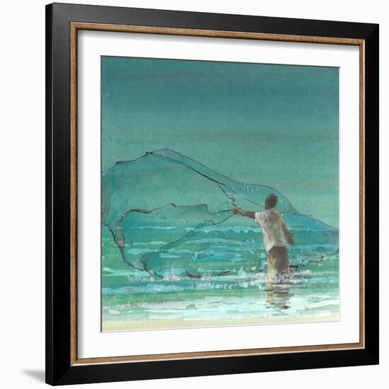 Lone Fisherman 3, 2015-Lincoln Seligman-Framed Giclee Print