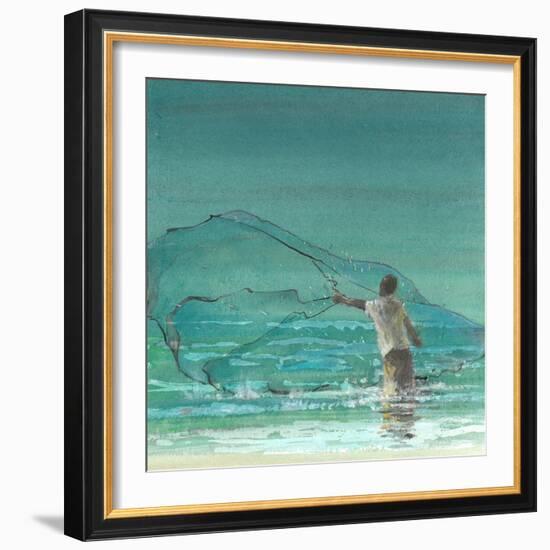 Lone Fisherman 3, 2015-Lincoln Seligman-Framed Giclee Print