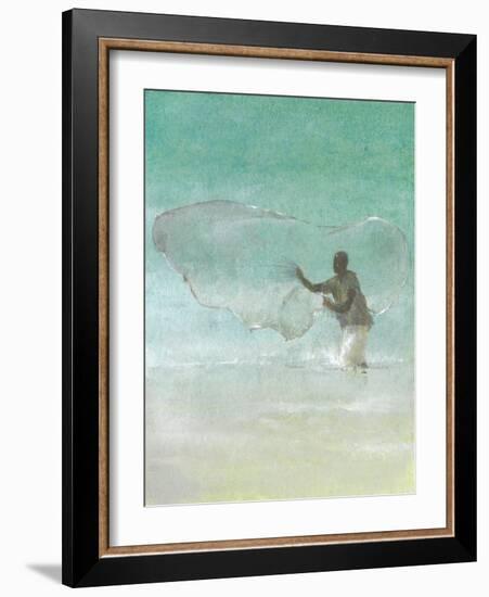 Lone Fisherman 5, 2015-Lincoln Seligman-Framed Giclee Print