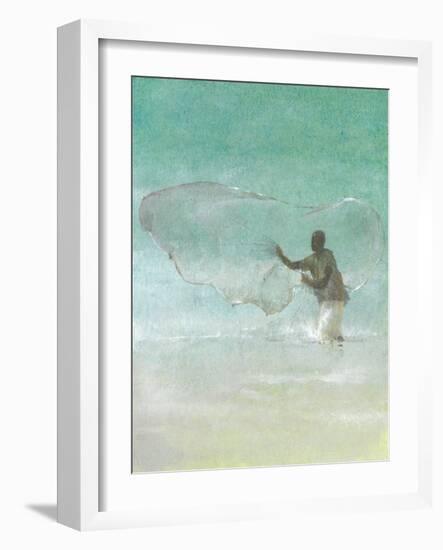 Lone Fisherman 5, 2015-Lincoln Seligman-Framed Giclee Print