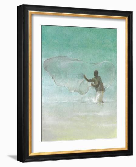 Lone Fisherman 5, 2015-Lincoln Seligman-Framed Giclee Print