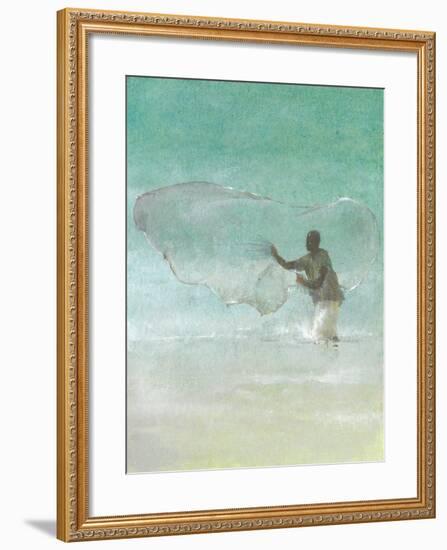 Lone Fisherman 5, 2015-Lincoln Seligman-Framed Giclee Print