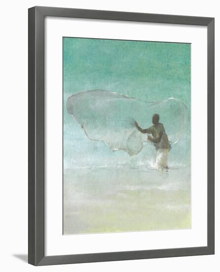 Lone Fisherman 5, 2015-Lincoln Seligman-Framed Giclee Print