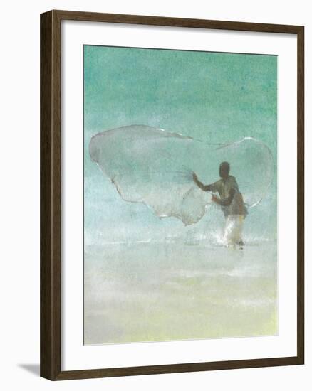 Lone Fisherman 5, 2015-Lincoln Seligman-Framed Giclee Print