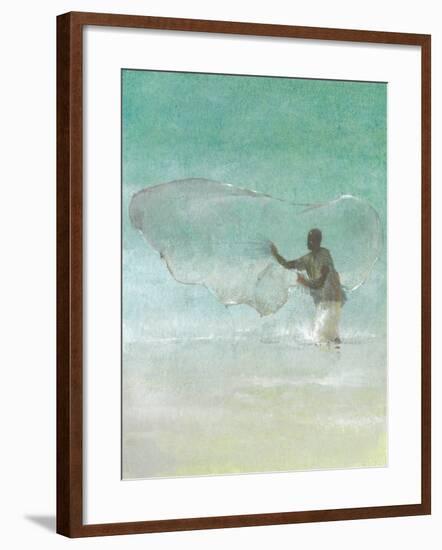 Lone Fisherman 5, 2015-Lincoln Seligman-Framed Giclee Print