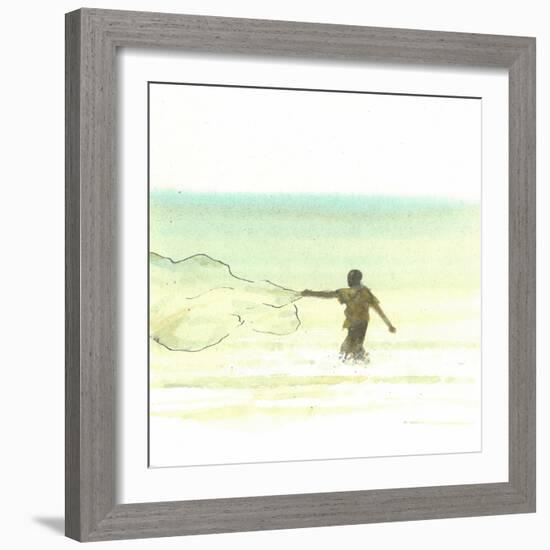 Lone Fisherman 6, 2015-Lincoln Seligman-Framed Giclee Print