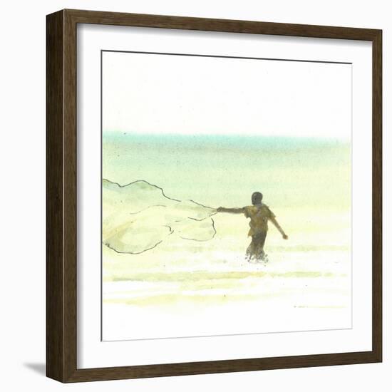 Lone Fisherman 6, 2015-Lincoln Seligman-Framed Giclee Print