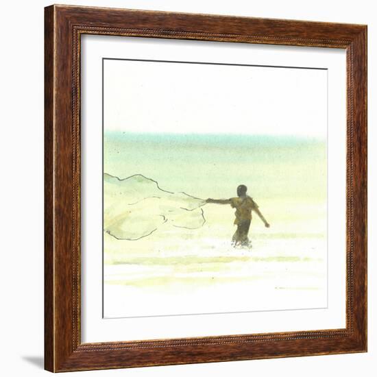 Lone Fisherman 6, 2015-Lincoln Seligman-Framed Giclee Print