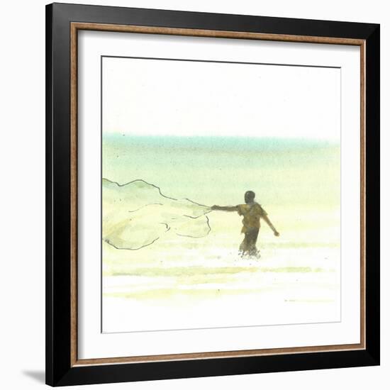 Lone Fisherman 6, 2015-Lincoln Seligman-Framed Giclee Print