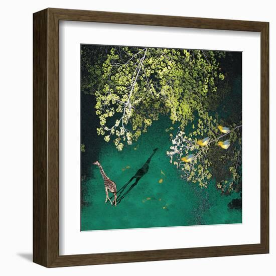 Lone Giraffe-Nancy Tillman-Framed Art Print