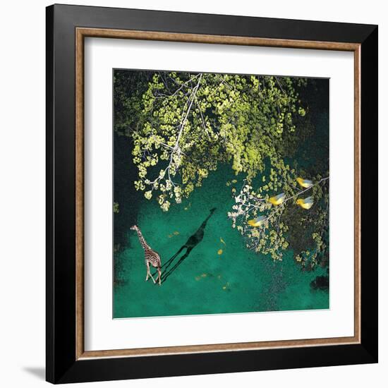 Lone Giraffe-Nancy Tillman-Framed Art Print