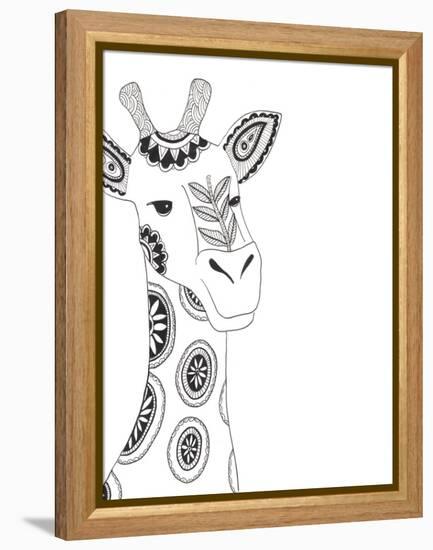 Lone Giraffe-Pam Varacek-Framed Stretched Canvas