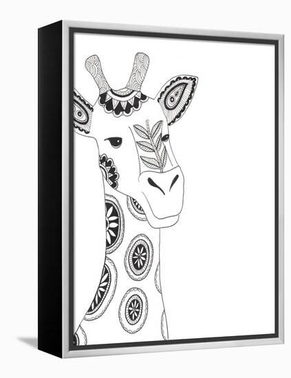 Lone Giraffe-Pam Varacek-Framed Stretched Canvas