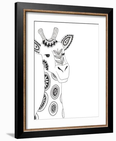 Lone Giraffe-Pam Varacek-Framed Art Print