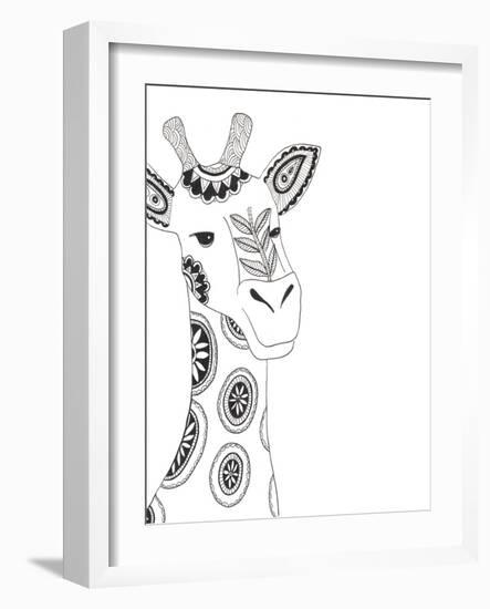 Lone Giraffe-Pam Varacek-Framed Art Print