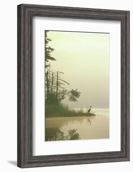 Lone Heron-Orah Moore-Framed Giclee Print