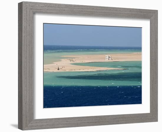 Lone House on Sand Spit, on the Approach to Safaga, Egypt, North Africa, Africa-Ken Gillham-Framed Photographic Print