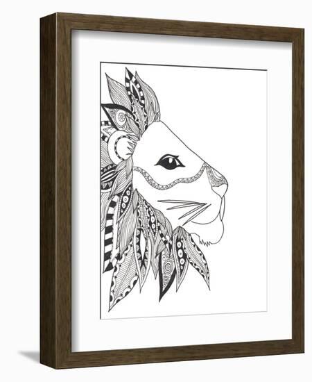 Lone Lion-Pam Varacek-Framed Premium Giclee Print