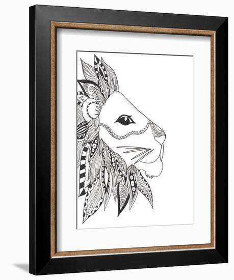 Lone Lion-Pam Varacek-Framed Premium Giclee Print