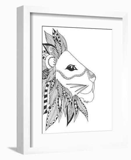 Lone Lion-Pam Varacek-Framed Premium Giclee Print