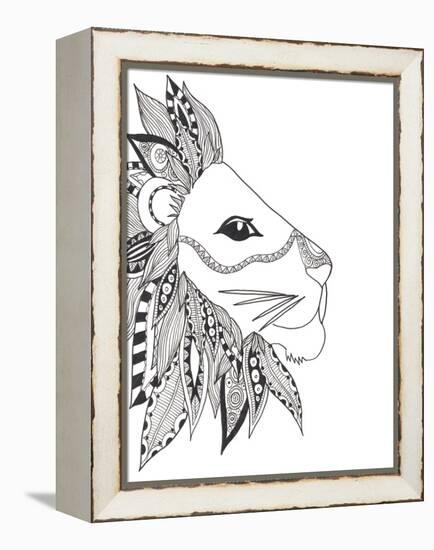 Lone Lion-Pam Varacek-Framed Stretched Canvas