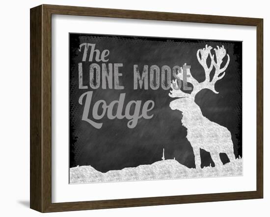 Lone Moose Lodge-null-Framed Giclee Print