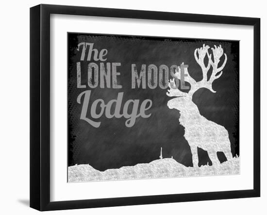 Lone Moose Lodge-null-Framed Giclee Print