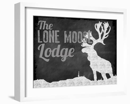 Lone Moose Lodge-null-Framed Giclee Print