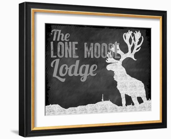 Lone Moose Lodge-null-Framed Giclee Print