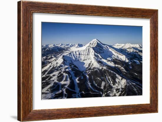 Lone Peak Seen From The Air Big Sky Resort, Montana-Ryan Krueger-Framed Photographic Print
