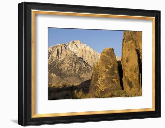 Lone Pine Peak, Eastern Sierras, Alabama Hills, Lone Pine, California-Rob Sheppard-Framed Photographic Print