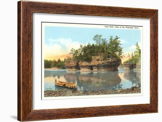 Lone Rock, Wisconsin Dells-null-Framed Art Print